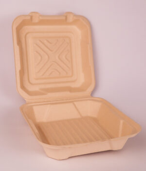 Plant-based Natural Clamshell, Compostable Food Container