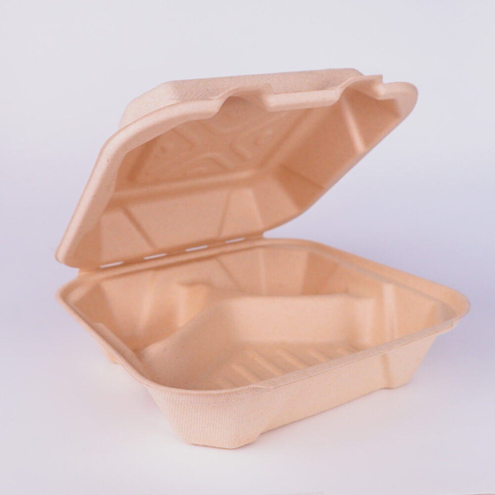 Plant-based Natural Clamshell, Compostable Food Container