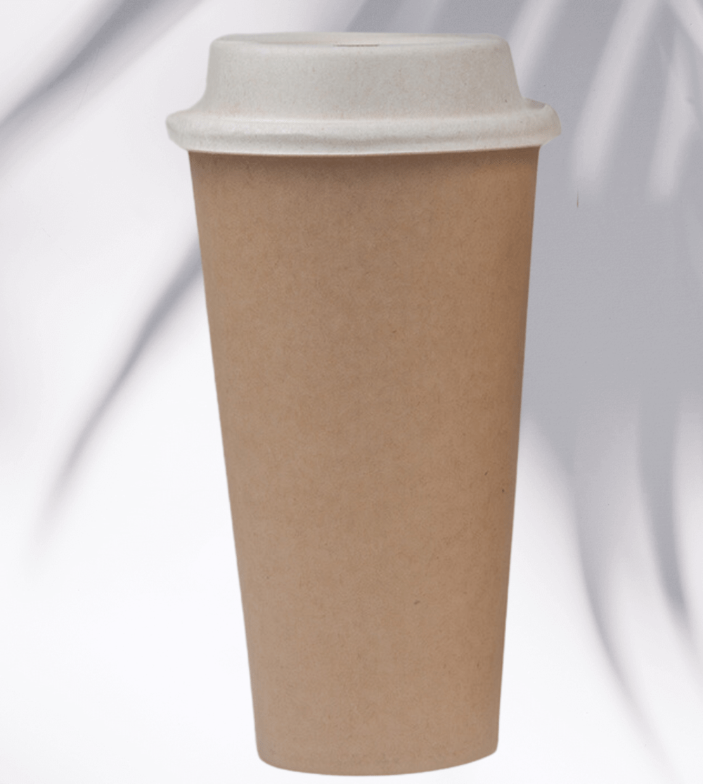 20oz Fiber Cup With Coffee Lid (100ct) EarthTainers