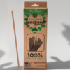 8-inch long, 3.5mm wide Skinny Sipper compostable brown hemp straws