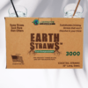 3000 count case of 6" long, 5mm wide hemp cocktail straws in black and brown