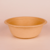 Compostable 500ml bowl, made from upcycled hemp fiber for eco-friendly food packaging.