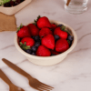 Compostable 500ml bowl with delicious berries inside, made from upcycled hemp fiber for eco-friendly food packaging.