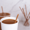 6-inch skinny sipper brown hemp straws in a coffee cup