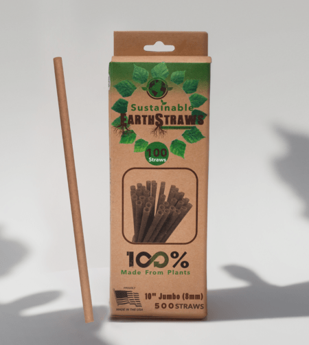 500ct box of 10-inch jumbo, 8mm wide, natural brown hemp straws