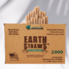 2000 count box of 8-inch long, 6mm wide compostable hemp straws